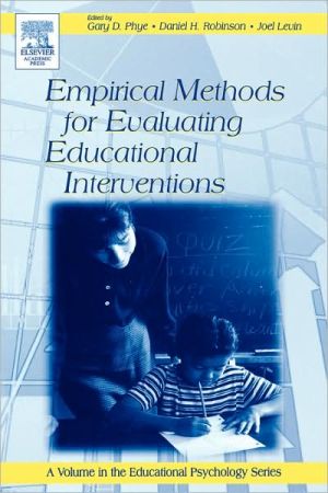 Book Empirical Methods for Evaluating Educational Interventions (Educational Psychology) free