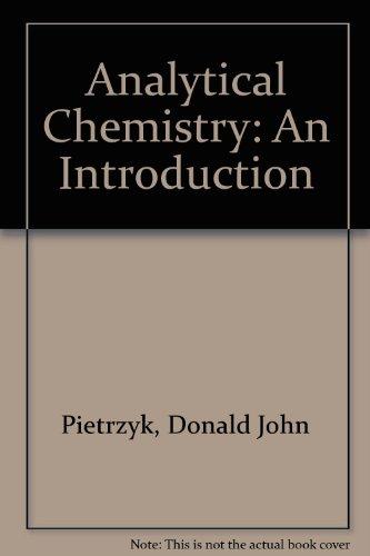 Book Analytical Chemistry ;: An Introduction free