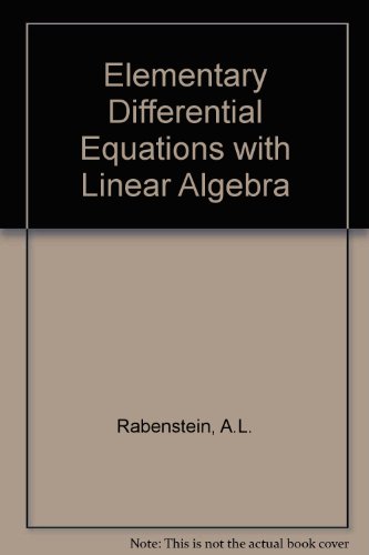 Book Elementary Differential Equations with Linear Algebra free