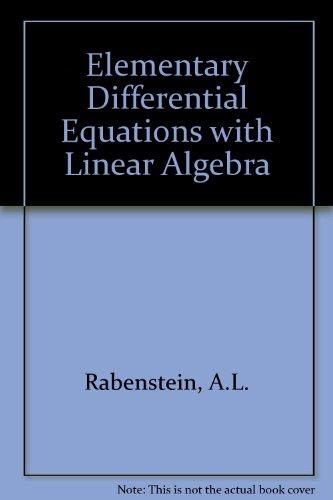 Book Elementary differential equations with linear algebra free