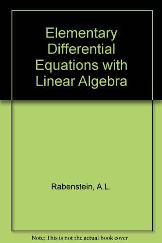 Book Elementary Differential Equations With Linear Algebra free