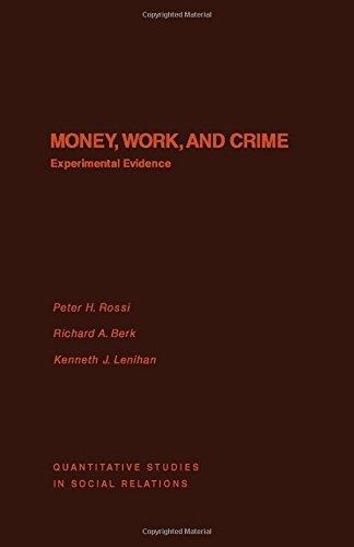 Book Money, Work, and Crime: A Field Experiment in Reducing Recidivism Through Postrelease Financial Aid to Prisoners (Quantitative studies in social relations series) free
