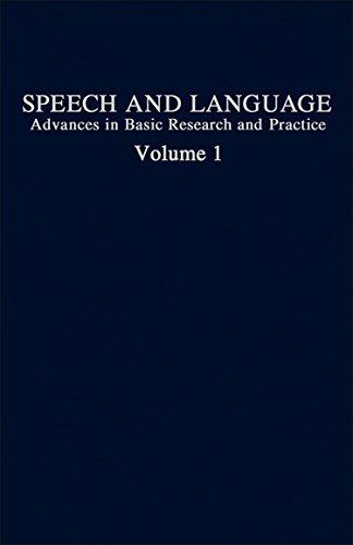 Book Speech and Language: Advances in Basic Research and Practice, Vol. 1 free