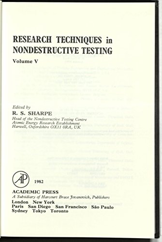 Book Research Techniques in Nondestructive Testing, Vol.V free