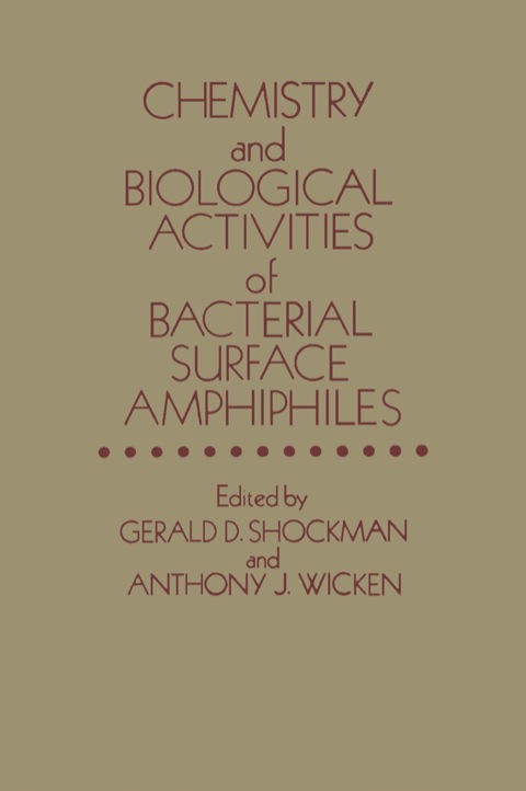 Book Chemistry and Biological Activities of Bacterial Surface Amphiphiles free