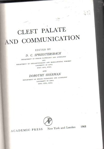 Book Cleft Palate And Communication free