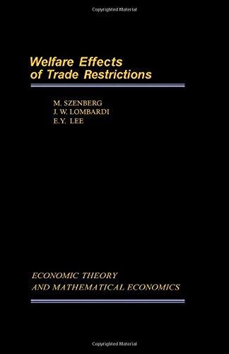 Book Welfare effects of trade restrictions: A case study of the U.S. footwear industry (Economic theory and mathematical economics) free