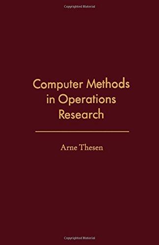 Book Computer Methods in Operations Research free