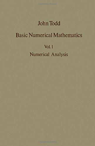 Book Basic Numerical Mathematics, Volume 1: Numerical Analysis. International Series in Numerical Mathematics, Volume 14 free