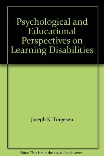 Book Psychological And Educational Perspectives On Learning Disabilities free
