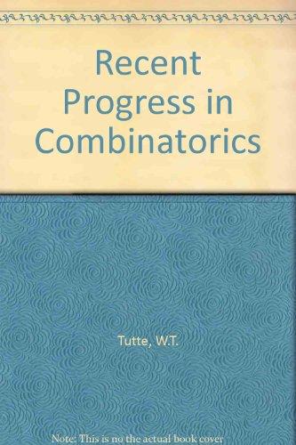 Book Recent progress in combinatorics;: Proceedings free