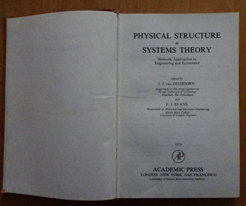 Book Physical structure in systems theory: Network approaches to engineering and economics free