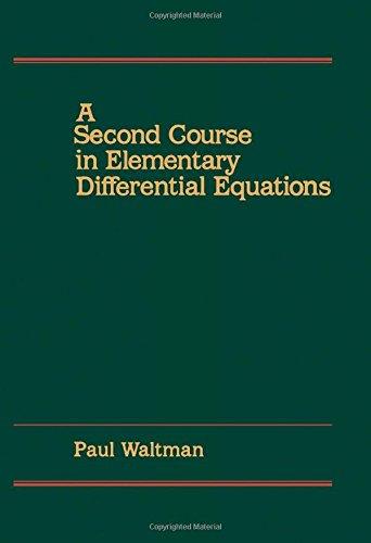 Book A Second Course in Elementary Differential Equations free