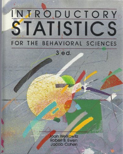 Book Introductory statistics for the behavioral sciences free
