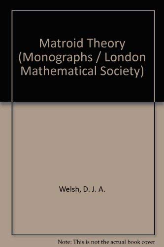 Book Matroid theory (L.M.S. monographs) free