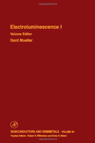 Book Electroluminescence I, Volume 64 (Semiconductors & Semimetals) free