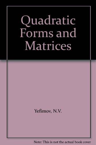Book Quadratic Forms And Matrices free