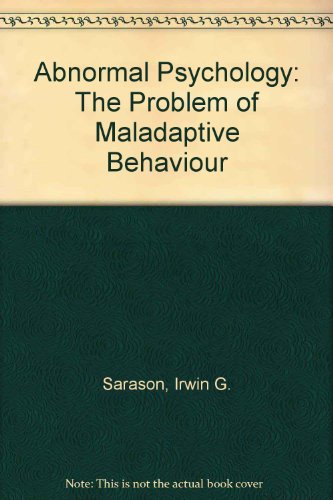 Book Abnormal psychology: The problem of maladaptive behavior free