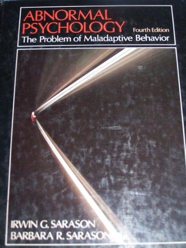 Book Abnormal psychology: The problem of maladaptive behavior free