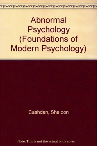 Book Abnormal Psychology (foundations Of Modern Psychology Series) free