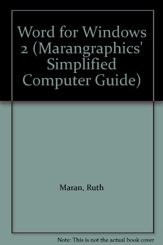 Book Word For Windows 2 (marangraphics' Simplified Computer Guide) free