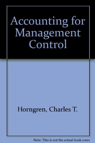 Book Accounting For Management Control: An Introduction free
