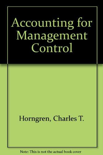 Book Accounting For Management Control : An Introduction free