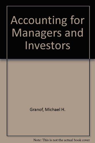 Book Accounting For Managers And Investors free