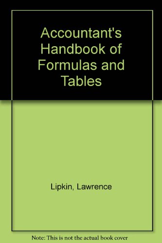 Book Accountant's Handbook of Formulas and Tables free