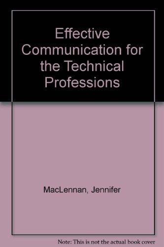 Book Effective Communication for the Technical Professions free