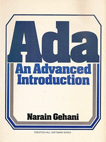 Book ADA, an Advanced Introduction (Prentice-Hall Software Series) free