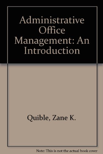 Book Administrative Office Management: An Introduction free