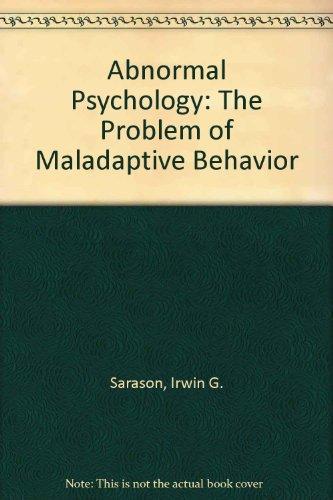 Book Abnormal Psychology: The Problem of Maladaptive Behavior free