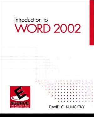 Book Introduction to Word 2002 free