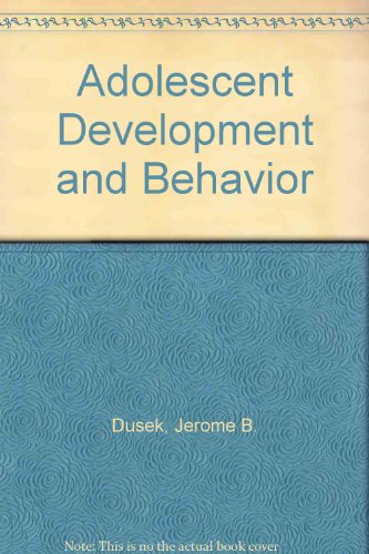 Book Adolescent Development And Behavior free