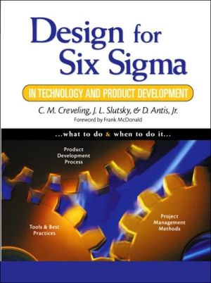 Book Design for Six Sigma in Technology and Product Development free