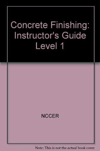 Book Concrete Finishing: Instructor's Guide Level 1 free