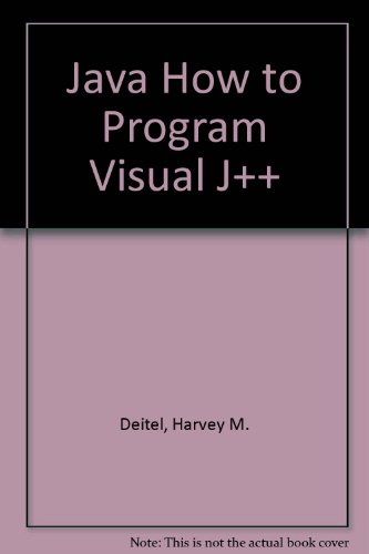 Book Java How To Program Visual J++ With Cd free