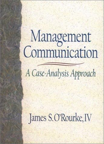 Book Management Communication: A Case-Analysis Approach free