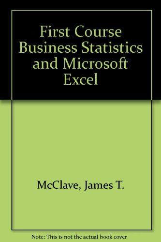 Book First Course Business Statistics And Microsoft Excel free