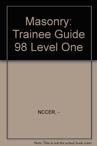 Book Masonry: Trainee Guide 98 Level One free