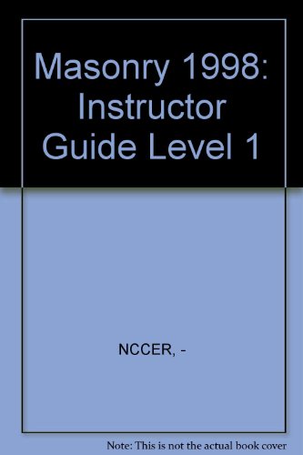 Book Masonry 1998: Instructor Guide Level 1 free