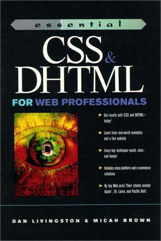 Book Essential CSS and DHTML for Web Professionals free