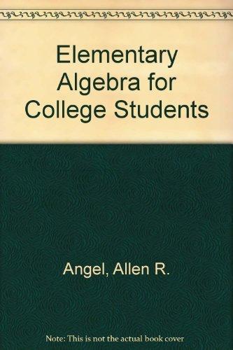 Book Elementary Algebra For College Students free