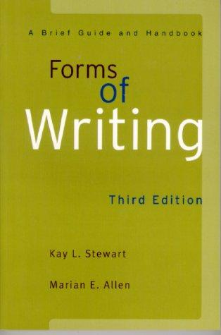 Book Forms of Writing: A Brief Guide and Handbook, Third Edition free