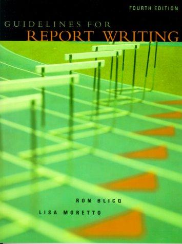 Book Guidelines for Report Writing (4th Edition) free