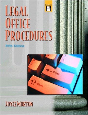 Book Legal Office Procedures (5th Edition) free