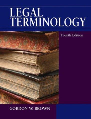 Book Legal Terminology, Fourth Edition free