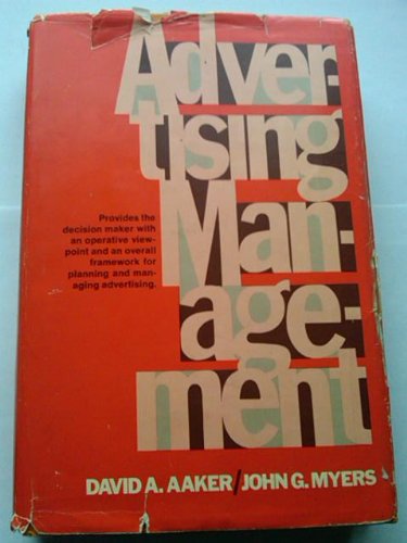 Book Advertising management (Prentice-Hall international series in management) free