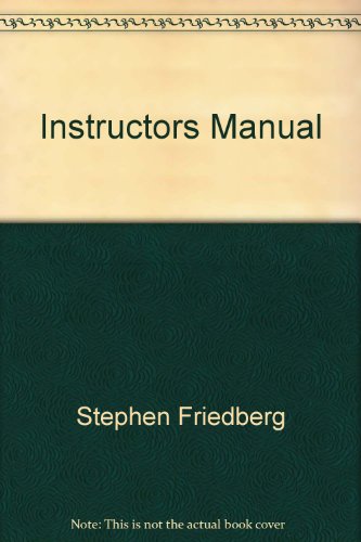 Book Instructors Manual free